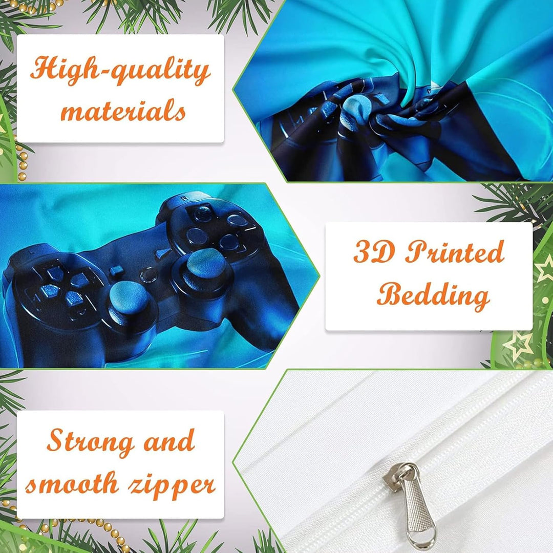 SHUAIG Bettwäsche-Sets Kinder Gamepad,Bettwäsche Set Jungen Gamepad Bettwäsche Satz Bettwäsche Set 3