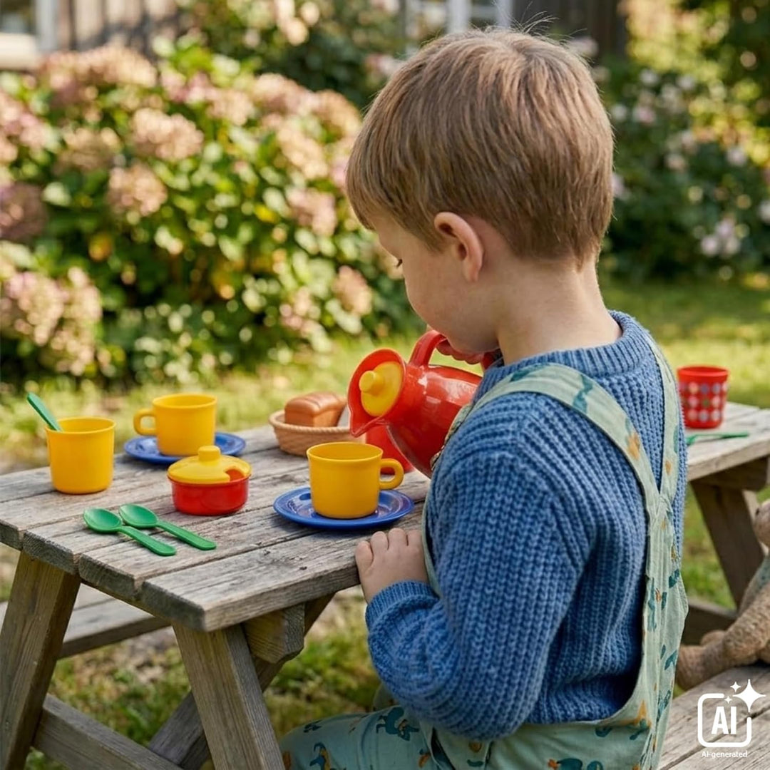 Dantoy - Coffee Set for 4 - Pretend Play for Children 2+ years old - 17 Pieces- Toys for Kids – Mult