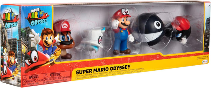 Super Mario Mario Odyssey 5er Pack, 6 cm