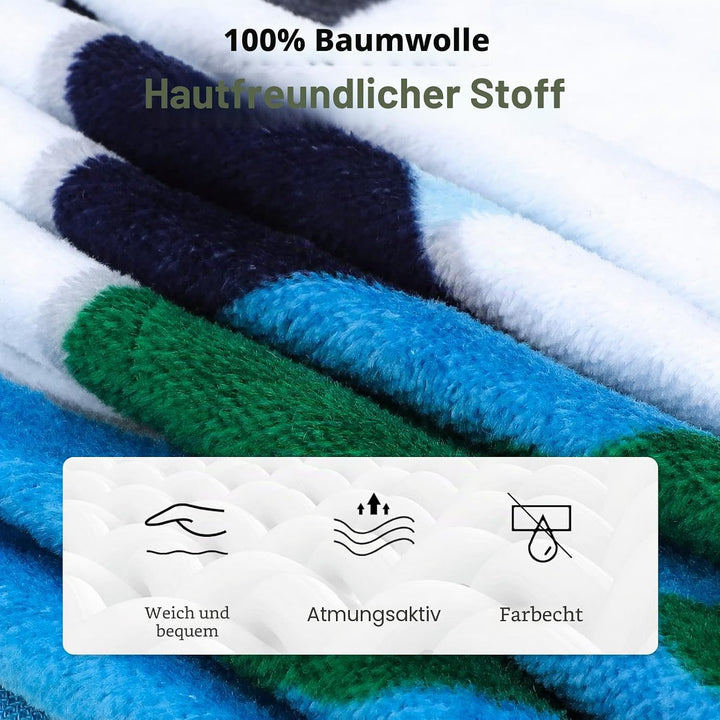 Badeponcho Kinder 100% Baumwolle Kinderhandtuch Poncho Kinder Badetuch Handtuch mit Kapuze Strandtüc