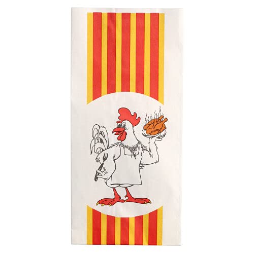 tradingbay24 Hähnchenbeutel, Papier mit HDPE-Einlage 28 cm x 13 cm x 8 cm Grillhähnchen 1/1 tbU90147