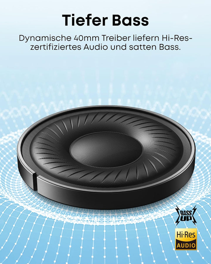 soundcore by Anker Q20i kabelloser Bluetooth Over-Ear-Kopfhörer mit Hybrid Active Noise Cancelling,