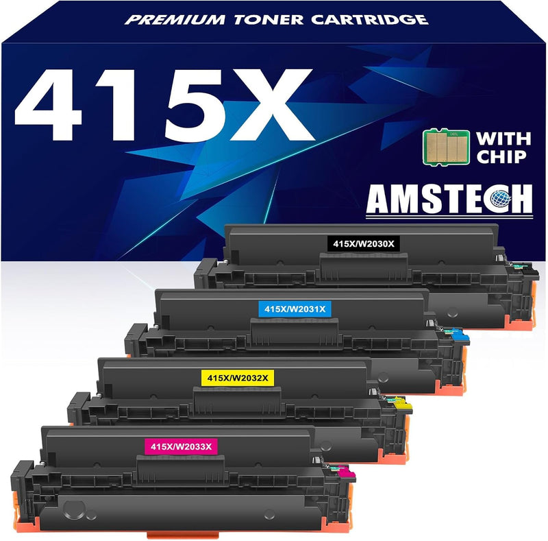 4-Pack 415X 415A M479fdw Toner Mit Chip Kompatibel für HP 415X 415A Multipack Color Laserjet Pro MFP