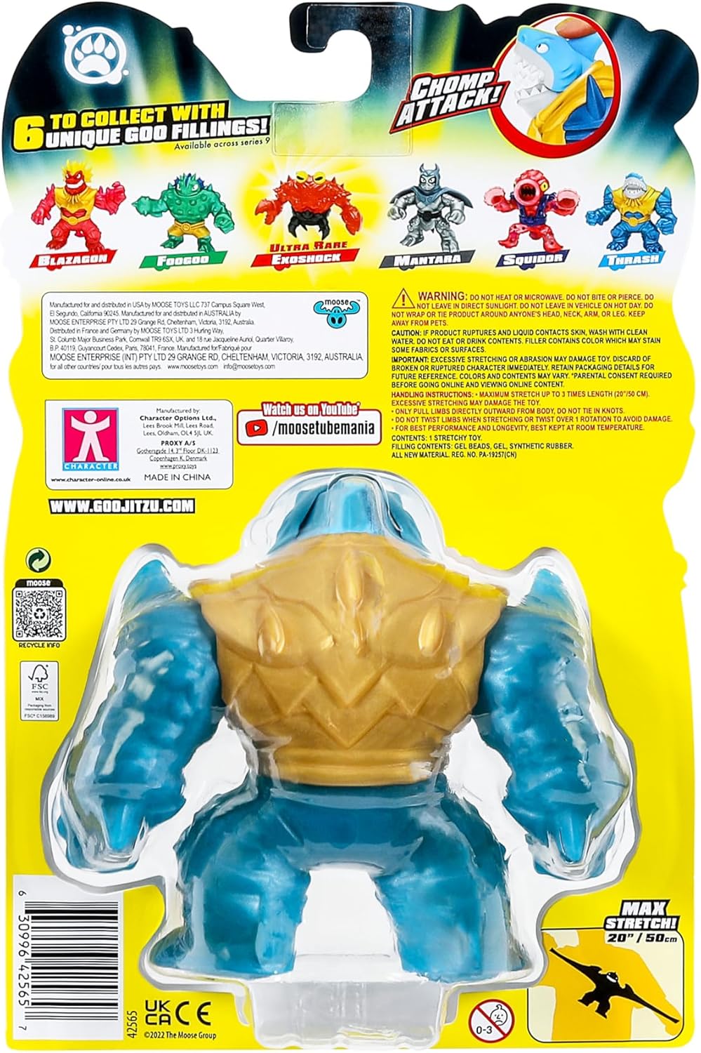 Heroes of Goo Jit Zu Deep GOO Sea Helden-Packung mit Thrash. Super Stretchy und Dehnbare Actionfigur