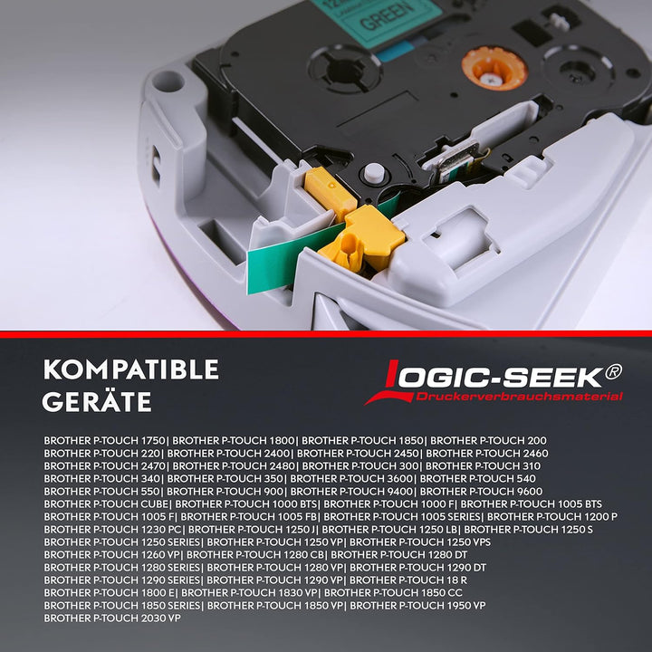 Logic-Seek TZE231 10 X Schriftband kompatibel für Brother P-Touch PT-H100LB H100R H105 E100 E100VP D
