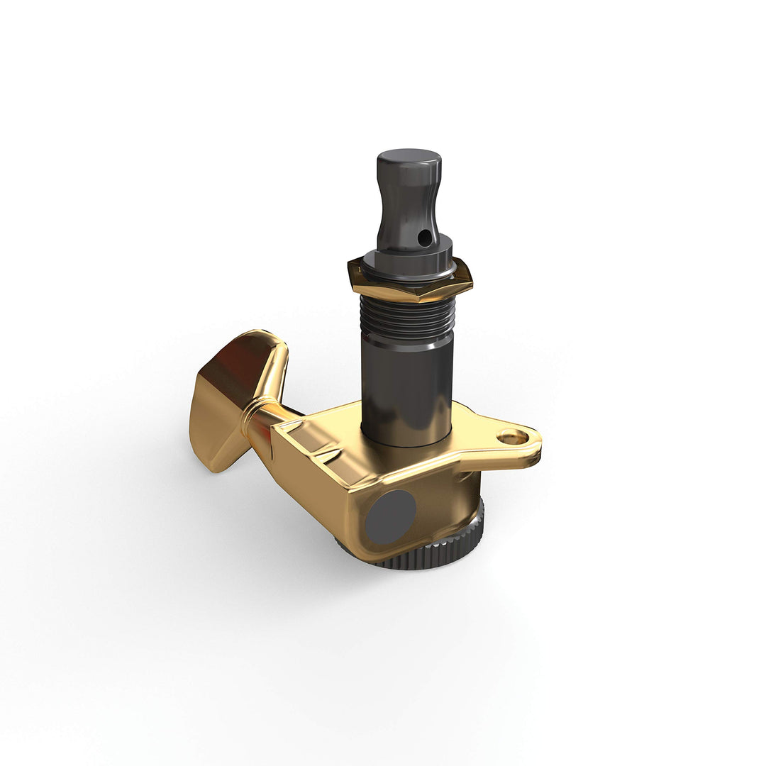 Planet Waves PWAT-6R3 6 (In-Line) Auto-Trim Tuning Machines - Gold Finish, Gold