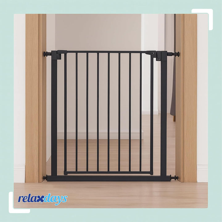 Relaxdays Treppenschutzgitter, 75–80 cm, ohne Bohren, Baby &amp; Kleinkind, Treppe &amp; Tür, Türgitter zum