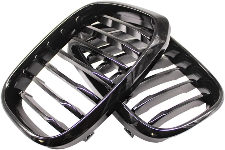 HZTWFC Auto Fronthaube Nierengitter glänzend schwarz einzelne Lamelle für BMW X3 X4 G01 G02 2018 201