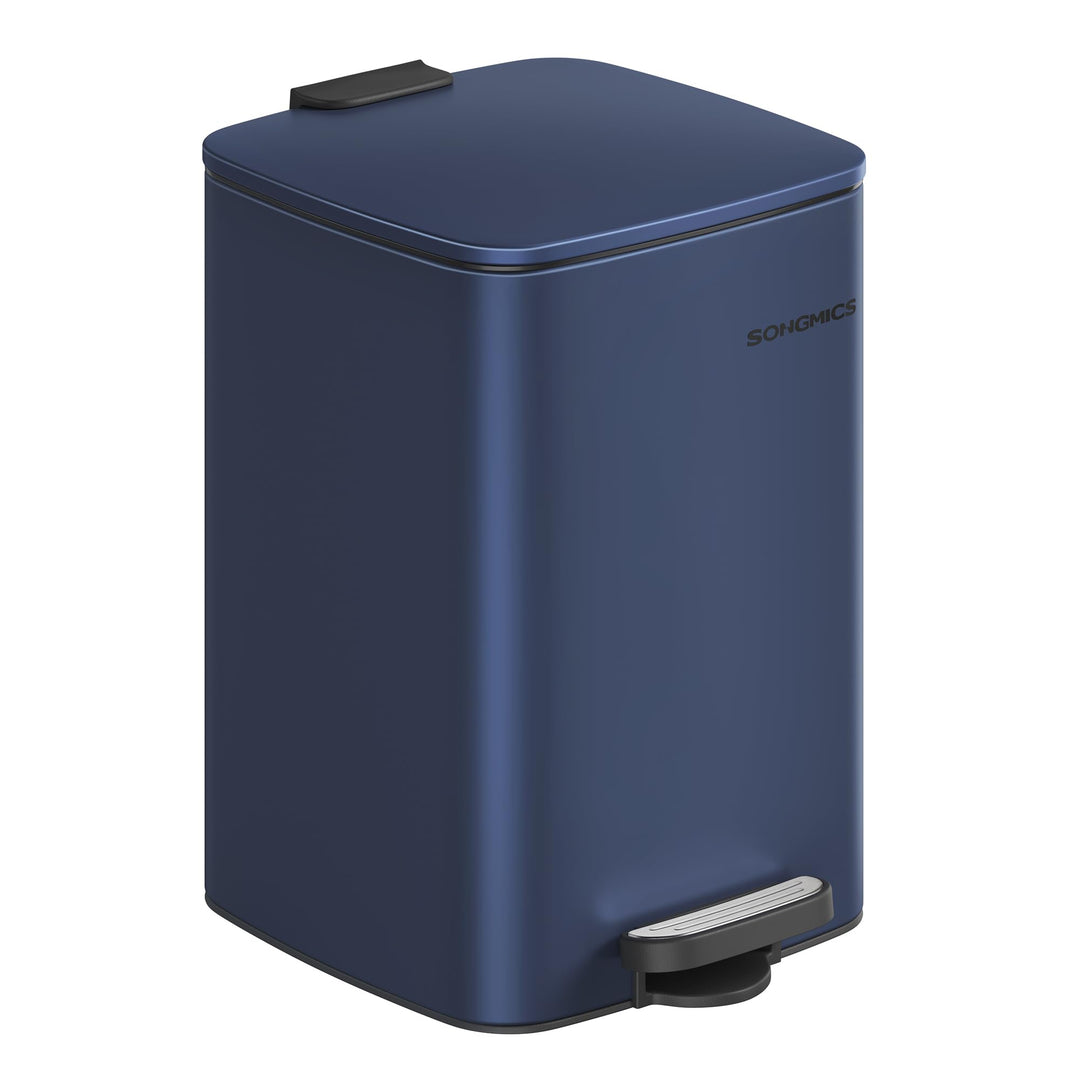 SONGMICS Mülleimer Küche, 20 Liter Abfalleimer, Tretmülleimer, Stahl, mit Inneneimer, Softclose, Off