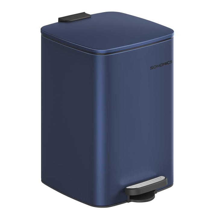SONGMICS Mülleimer Küche, 20 Liter Abfalleimer, Tretmülleimer, Stahl, mit Inneneimer, Softclose, Off