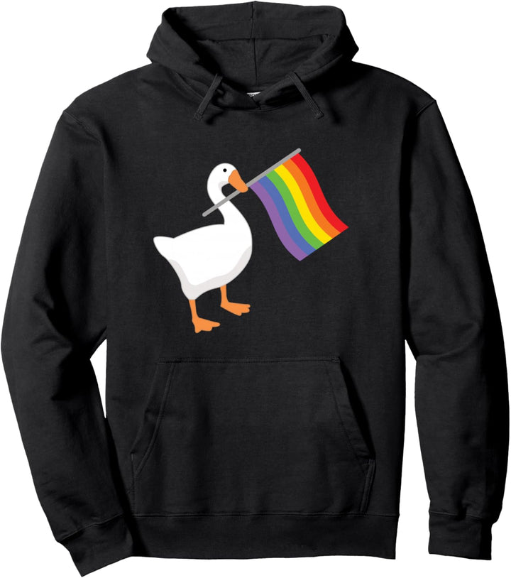 Goose Rainbow Pride Flagge LGBTQ Gay Pride Parade Honk Pullover Hoodie