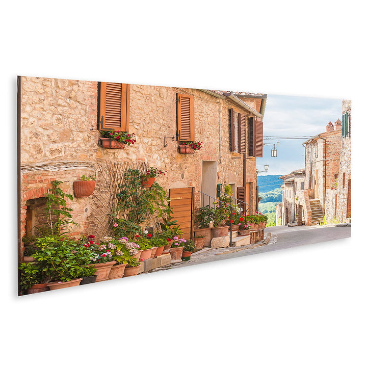 islandburner Bild auf Leinwand Mittelalterliche Altstadt In Der Toskana Italien Bilder Wandbilder Po