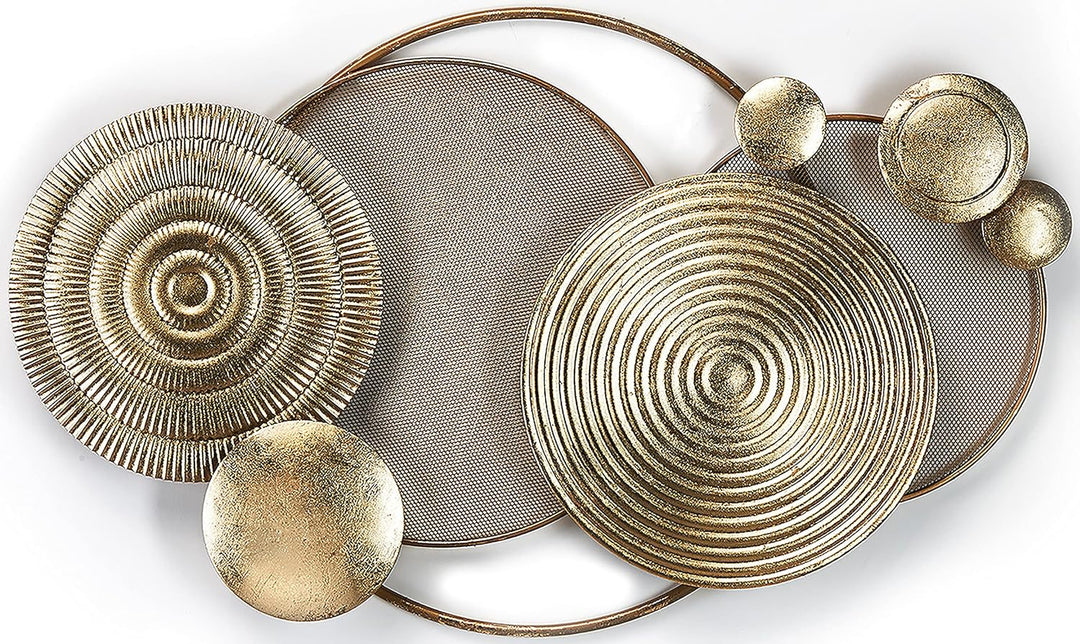 Kobolo Wandbild Wanddeko Metallbild 3D - GOLDEN - aus Metall in Gold