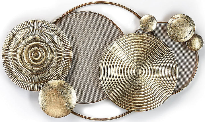 Kobolo Wandbild Wanddeko Metallbild 3D - GOLDEN - aus Metall in Gold