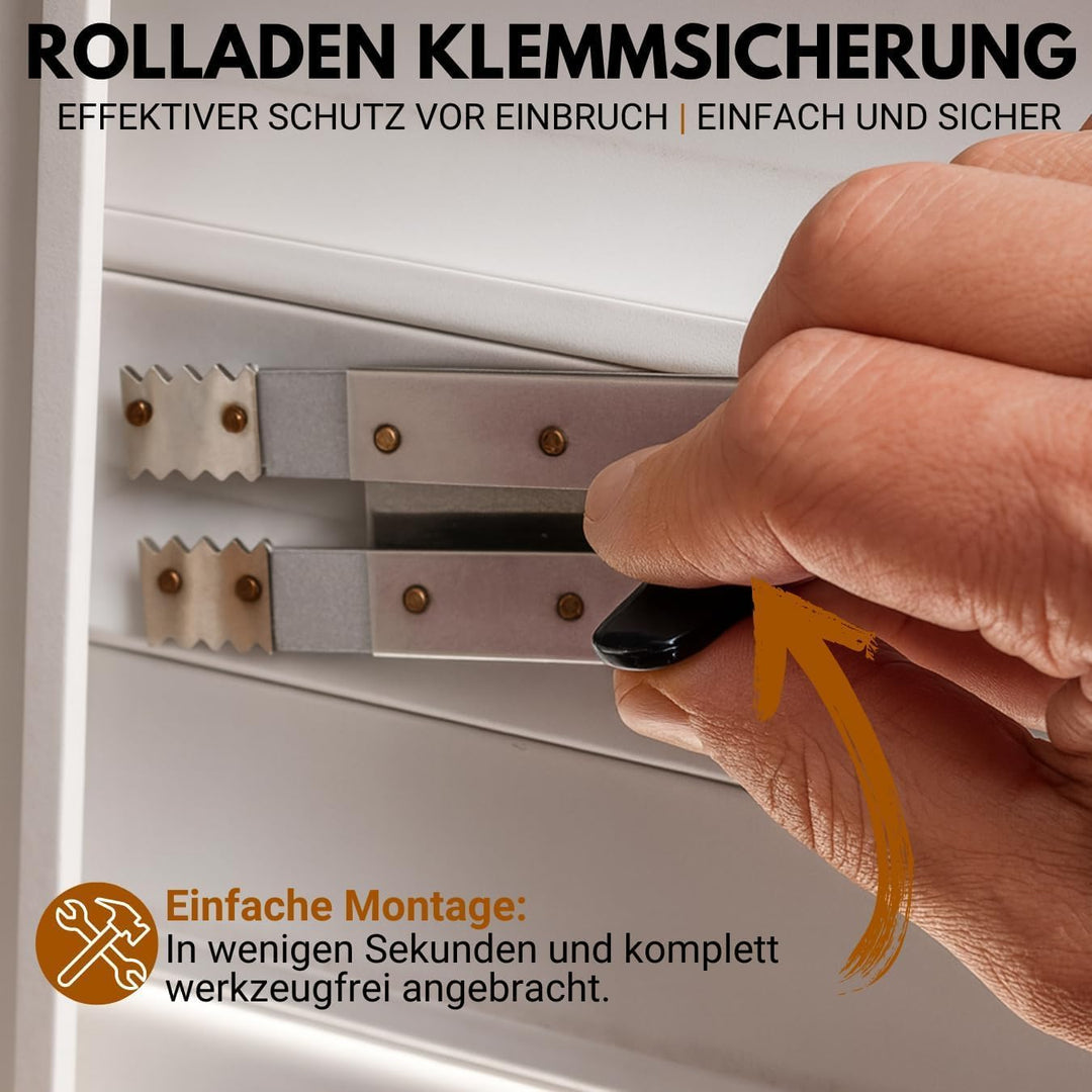 Klemmsicherung Rollladen Einbruchschutz für das Fenster, genial &amp; einfach Sie erhalten 20 Stück (10
