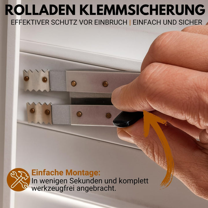 Klemmsicherung Rollladen Einbruchschutz für das Fenster, genial &amp; einfach Sie erhalten 20 Stück (10