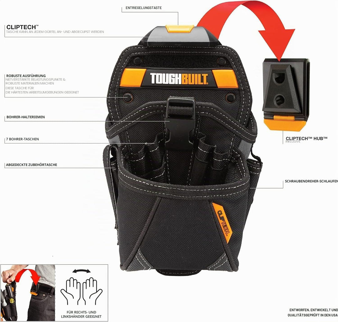 ToughBuilt TOU-CT-20-LX Spezial-Bohrer-Holster/Werkzeuggürteltasche