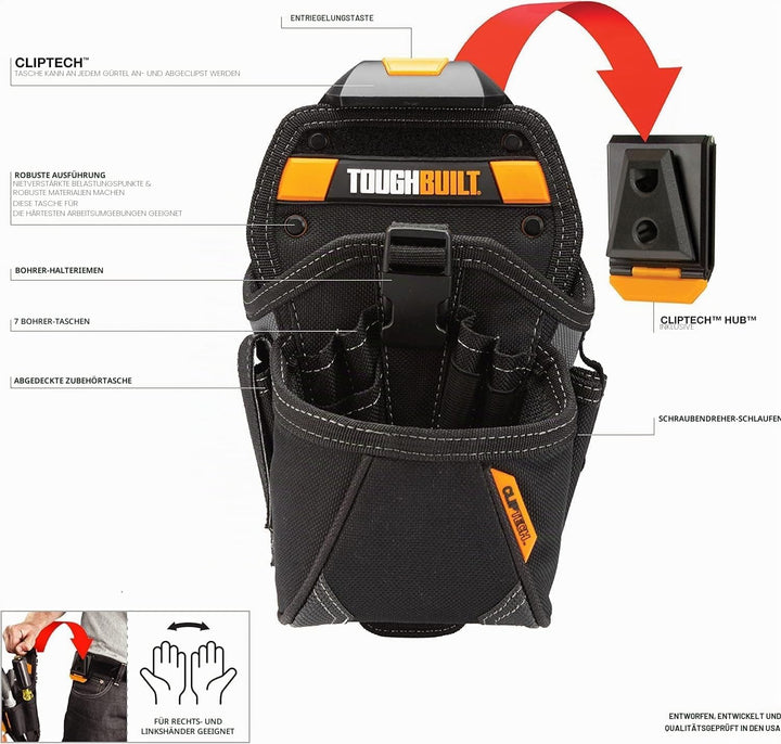 ToughBuilt TOU-CT-20-LX Spezial-Bohrer-Holster/Werkzeuggürteltasche