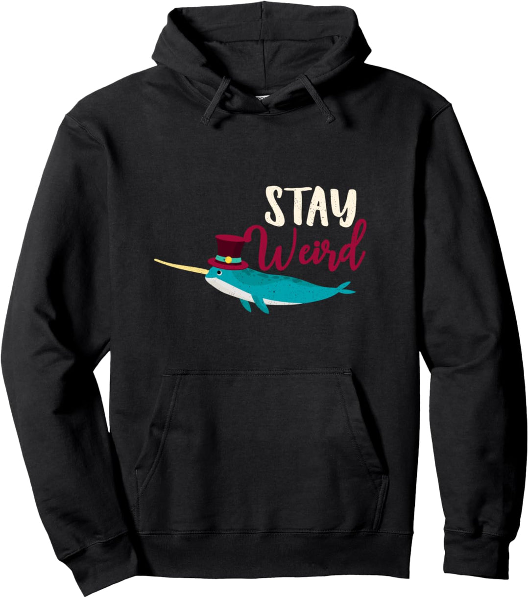 Lustiger Narwal bleibt seltsames Meereseinhorn und verzauber Pullover Hoodie