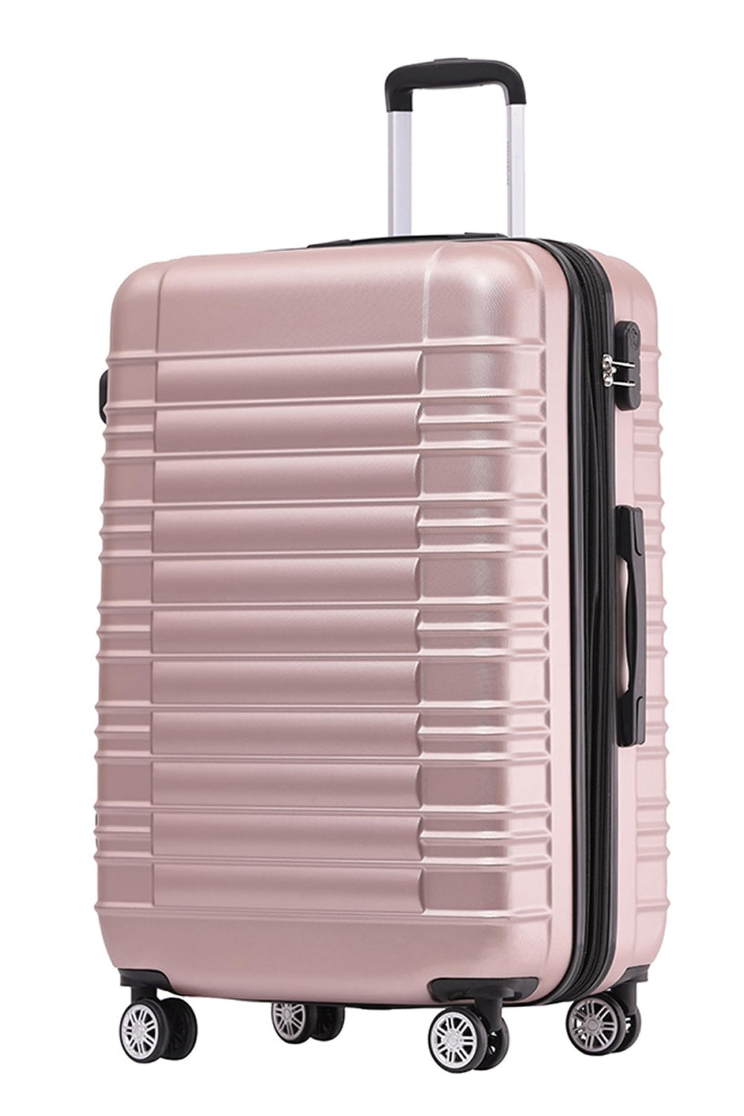 BEIBYE Reisekoffer 2088 Hartschalekoffer Gepäck Koffer Trolley Grösse XL in 14 Farben (Rosagold) Ros