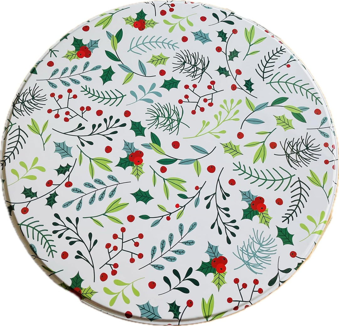 khevga Keksdose Weihnachten Set Plätzchendose aus Blech Set (weiss-bunt), Weiss-bunt