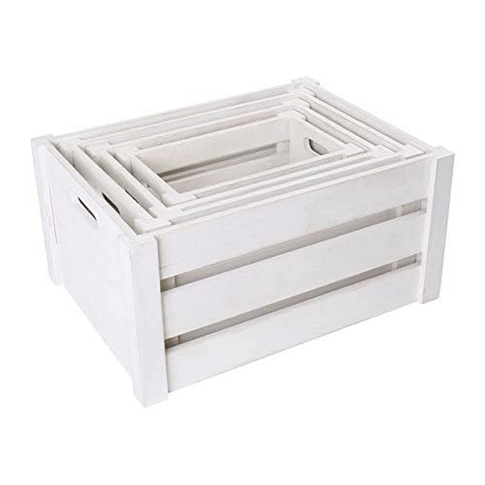small foot Holzkiste weiss, 4er Set, Dekorations,- Aufbewahrungs- und Transportmöglichkeit, für Kauf