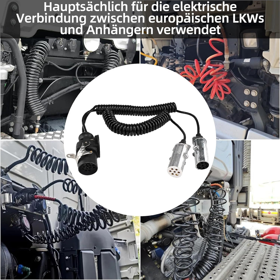 15-polig auf 2X 7-polig Adapter Elektrowendel 24V