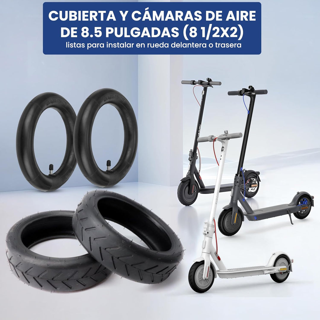 ANSENI e scooter reifen 8 1/2 x2 Reifen scooter ersatzräder für scooter,2 Reifen und 2 Schläuche,Rol