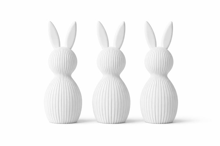 ALBA Hasen Deko 3er Set 12 cm – 3D Druck Deko Figuren im Skandinavischen Stil – Moderne Osterdeko Mi