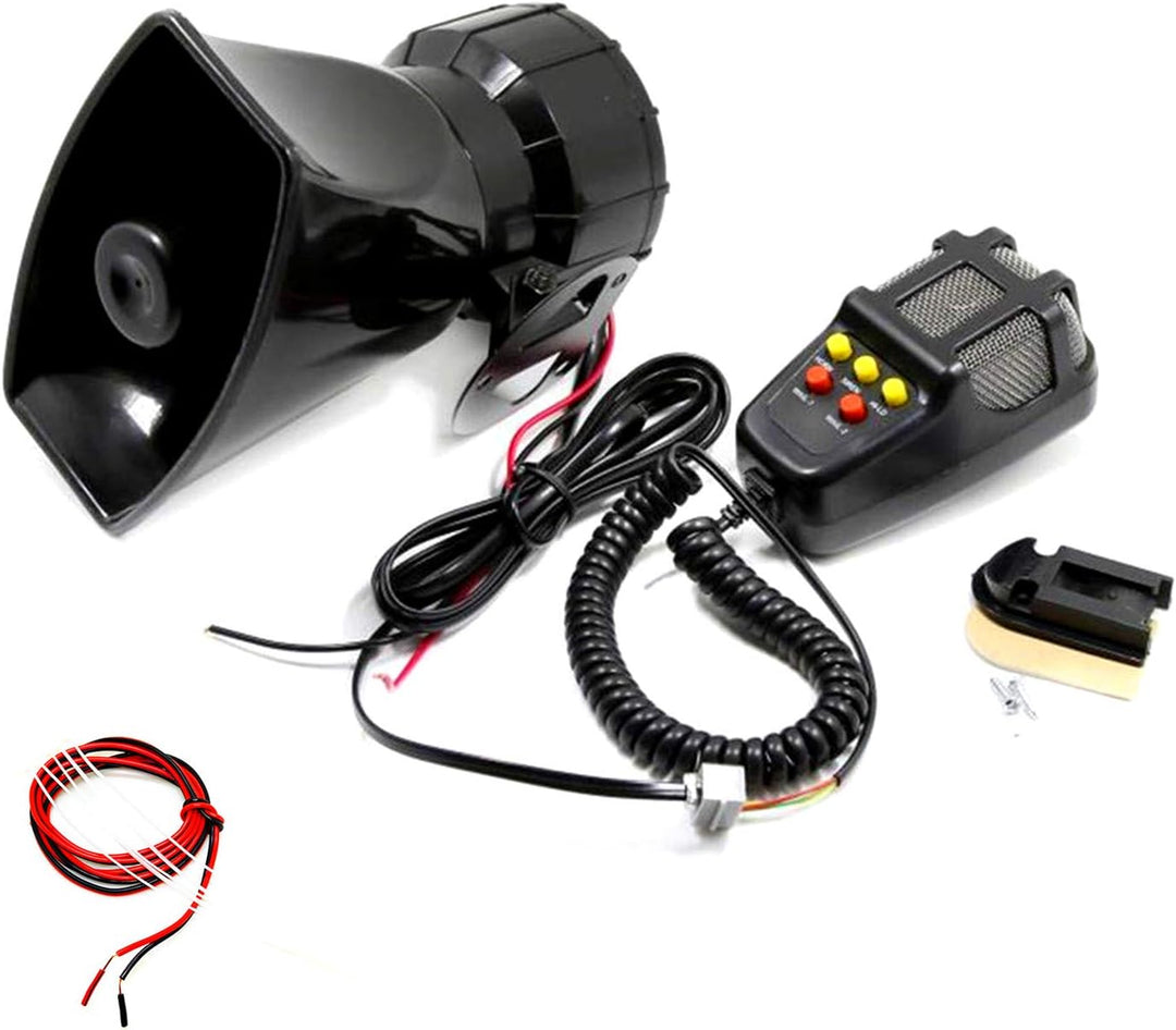 YIYIDA Autohupe Auto Sirene Horn Autohupe Horn Autohupe mit Mikrofon PA-System Notschallverstärker l