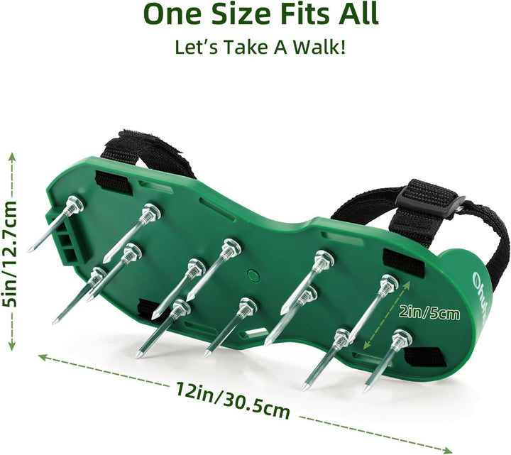 Ohuhu Rasenlüfter Schuhe Nagelschuhe mit Klettverschluss Kostenlose Installation, Rasenbelüfter mit