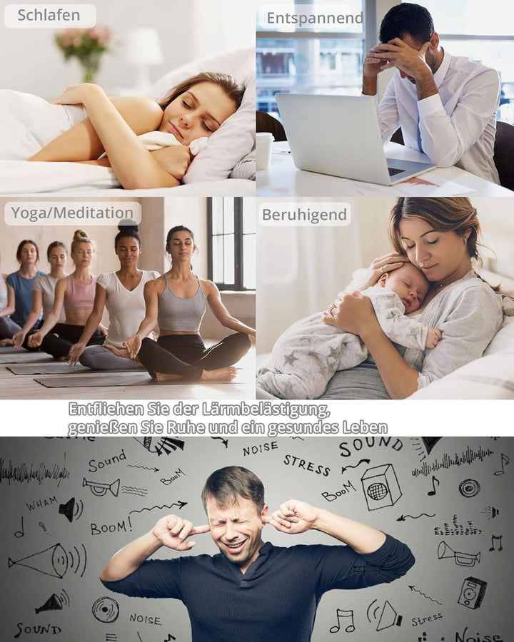 HOMGEN White Noise Machine Weisses Rauschen Maschine Einschlafhilfe Baby Erwachsene 30 Klänge & 30 S