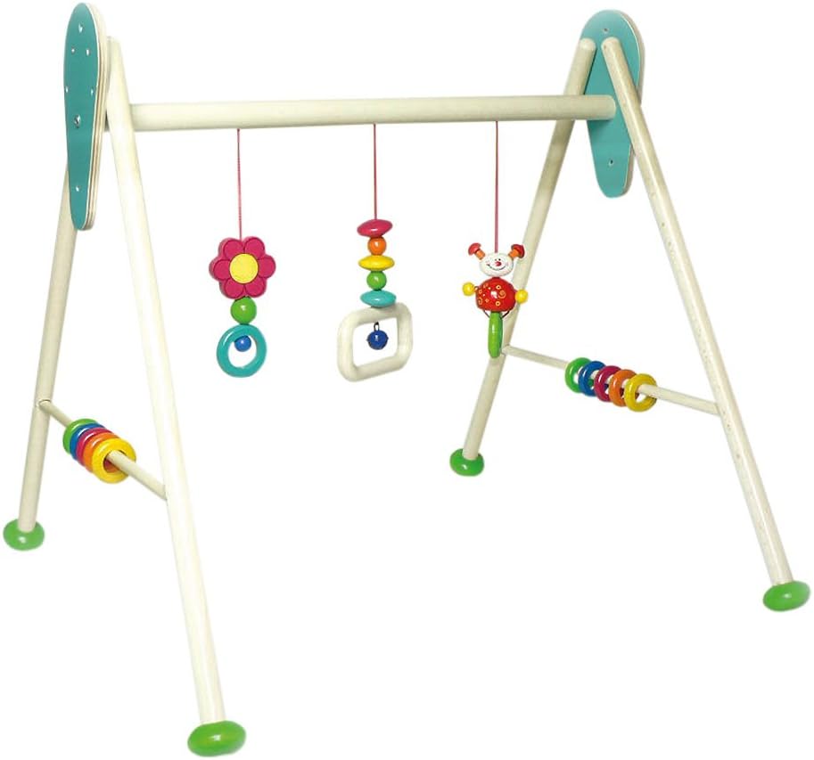 Hess Holzspielzeug 13373 - Babyspielgerät Käfer Tom aus Holz, höhenverstellbar, ca. 62 x 57 x 55 cm