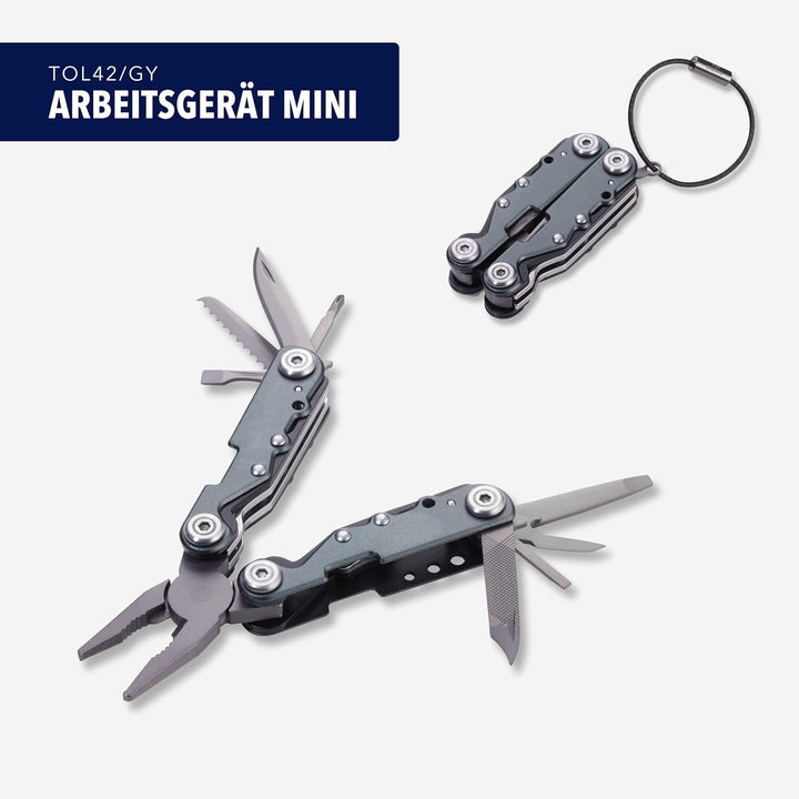 Troika Mini-Werkzeug Schlüsselanhänger mit 10 Funktionen 70 x 32 x 19 mm, 70 x 32 x 19 mm