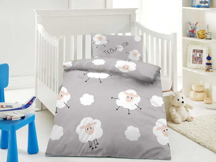 Kinderbettwäsche Babybettwäsche 100x135 cm 40x60 cm 100% Microfaser Kleinkinder Bettwäsche Set Schäf