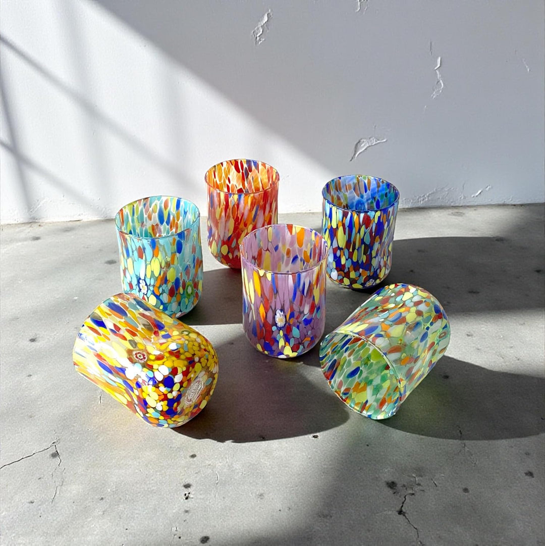 MAZZEGA ART &amp; DESIGN - klassische zylindrische Gläser aus mundgeblasenem Glas, handgearbeitet, mit M