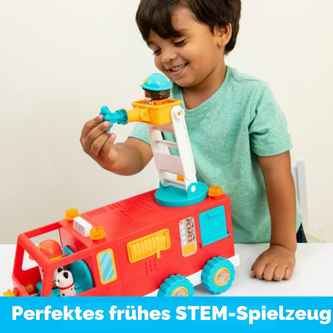 Learning Resources Design & Drill Schrauberkumpel-Feuerwehrauto, Konstruktionsspielzeug für die Fein