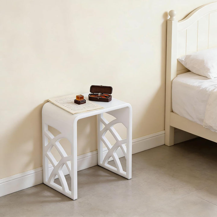 Acryl Sitzhocker Duschhocker Badhocker, U-Förmig Badezimmerhocker für Badezimmer, Eingangsbereich un