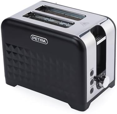 Petra Toaster 2 Scheiben 930W, Toaster mit Brötchenaufsatz & 7 Bräunungsstufen, Brotröster mit Aufta