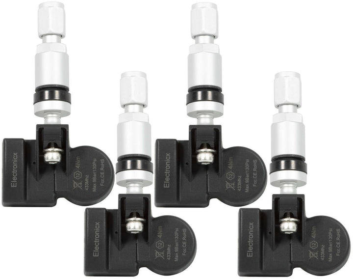 4x RDKS TPMS Reifendrucksensor Reifendruckkontrollsystem Metallventil Silber passend für 2 3 5 6 CX3