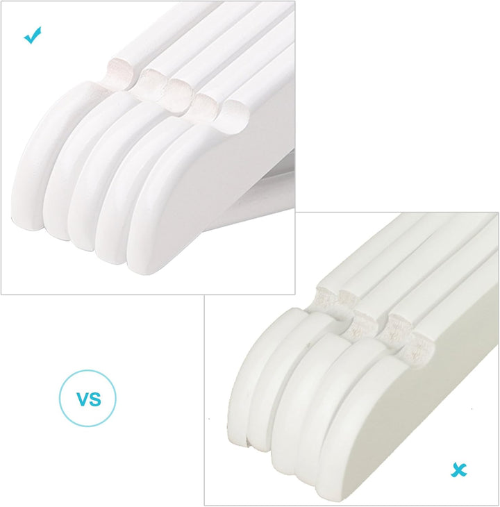 SONGMICS Kinderkleiderbügel, 40er Set Kleiderbügel Kinder, 35 cm Lange Bügel aus Holz, Massivholz, m