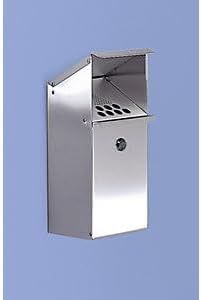 VAR | Wandascher aus Edelstahl | Inhalt 3,7 l | abschliessbar | HxBxT 410 x 180 x 150 mm