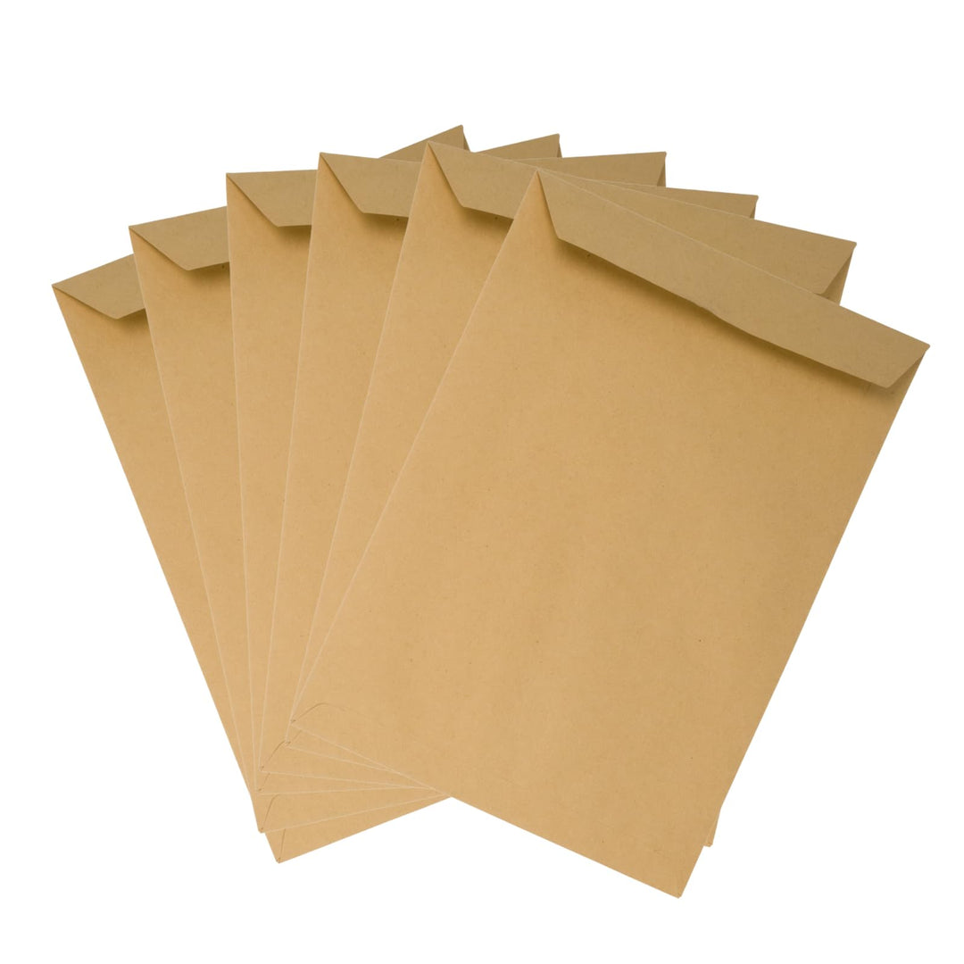 Emerson 250x Versandtasche DIN C4 Braun 229 x 324 mm 90g grosse Briefumschläge ohne Fenster gerade K