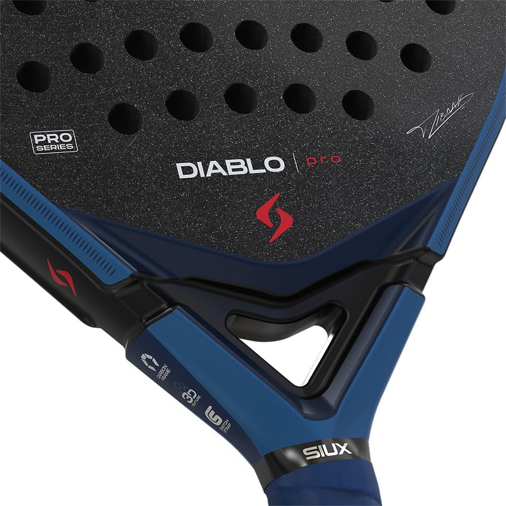 Siux Padelschläger Diablo Pro 2026 Royal Blue Professionelle Tränenform - Balance zwischen Leistung