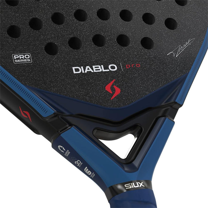 Siux Padelschläger Diablo Pro 2026 Royal Blue Professionelle Tränenform - Balance zwischen Leistung