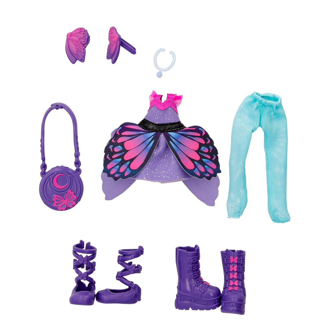 BFF by Cry Babies Shannon – Modepuppe zum Sammeln mit Langen Haaren, Stoffkleidung und 9 Accessoires