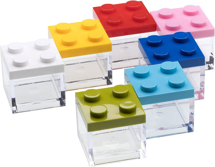 OOmada Design Bonbonierre aus Plastik mit Deckel, 48 Stücke, quadrat und 5X5X5 cm, ideal als Geschen