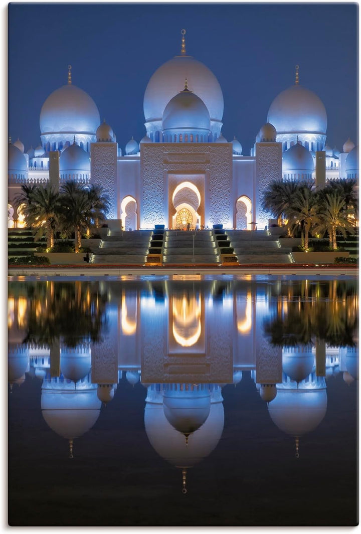 ARTland Leinwandbilder Wandbild Bild auf Leinwand 60x90 cm Moschee Scheich Zayid Islam Muslimische B