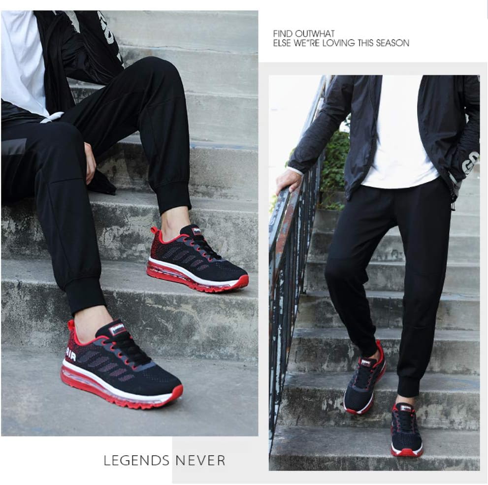 frysen Herren Damen Sportschuhe Laufschuhe mit Luftpolster Turnschuhe Profilsohle Sneakers Leichte S