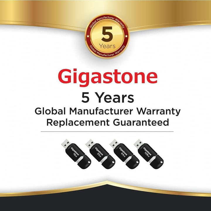 Gigastone V10 128GB 5er-Pack USB 2.0 Flash-Laufwerk, Einziehbare Tasten für MacBook Laptop, Windows